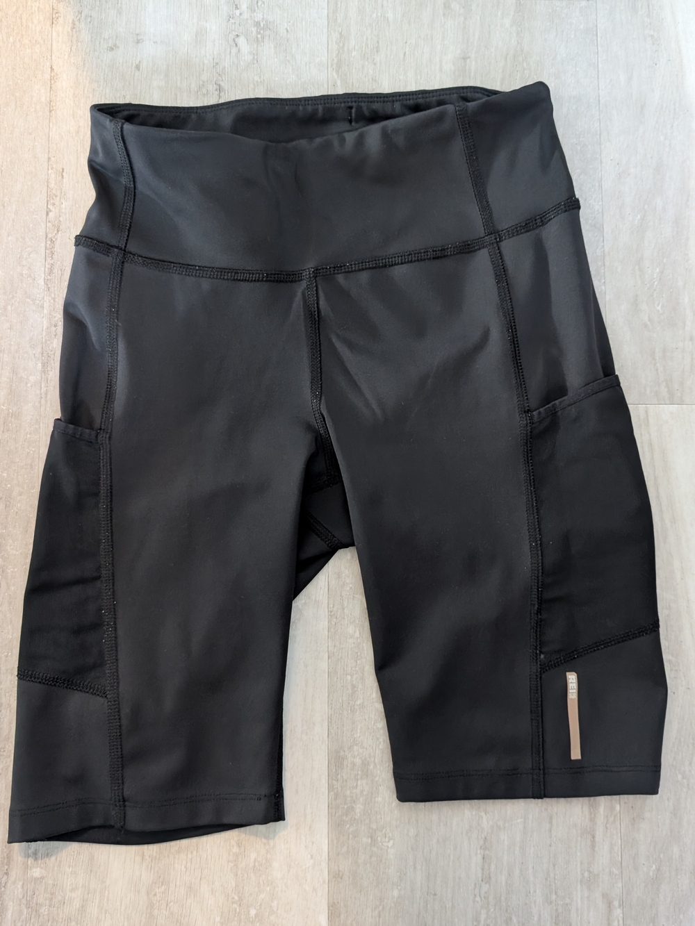 REI Black High-Rise Performance Bike Shorts